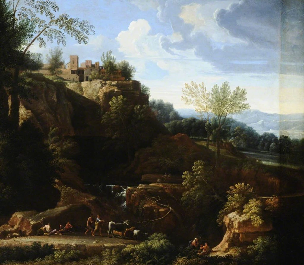 Paesaggio alpino boscoso del fiume - National Trust